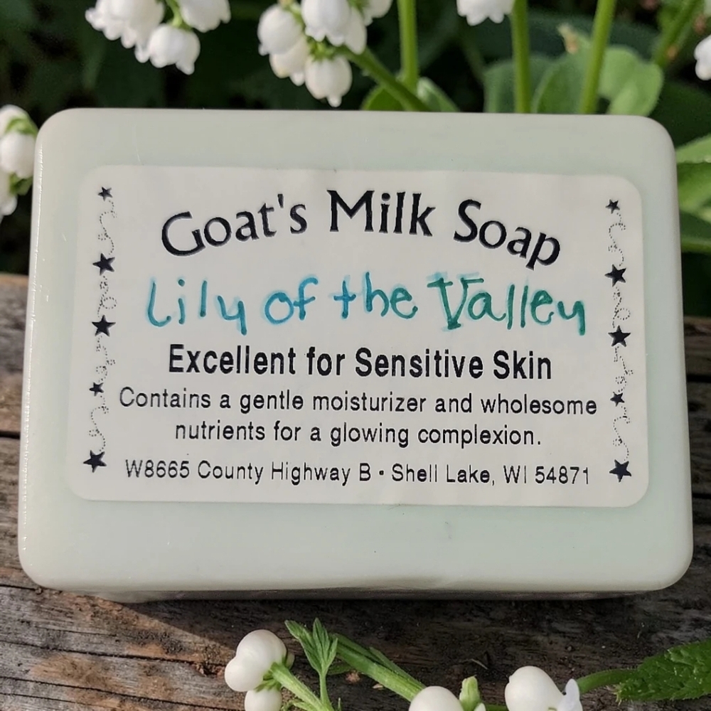 Home-made Amish Goat's Milk Soap Bar Lily Of Valley Borntregers Bundle For $15